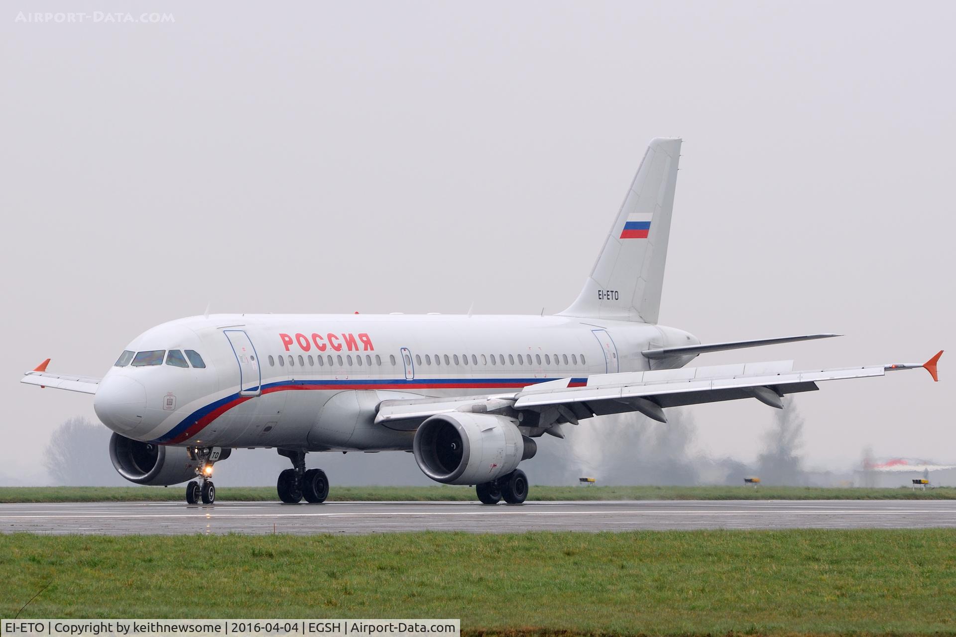 EI-ETO, 2002 Airbus A319-111 C/N 1679, Arriving in damp conditions.
