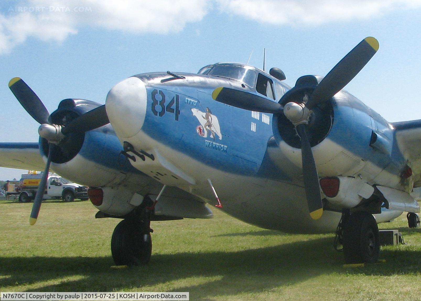 N7670C, 1945 Lockheed PV-2 Harpoon C/N 15-1438, At AirVenture.