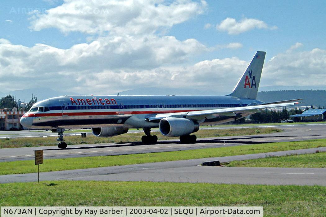N673AN, 1998 Boeing 757-223 C/N 29423, Boeing 757-223 [29423] (American Airlines) Quito-Mariscal Sucre Int'l~HC 02/04/2003