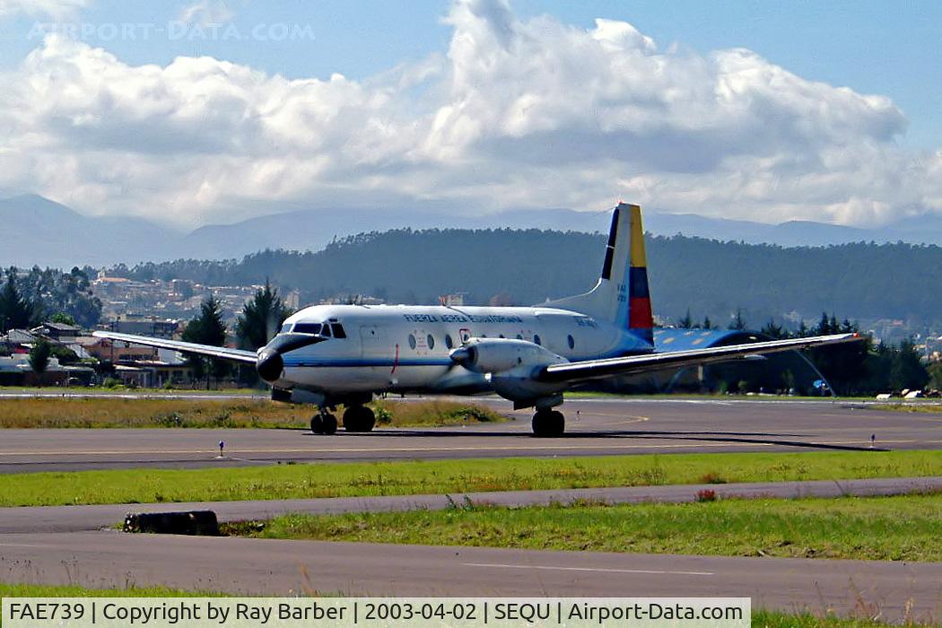 FAE739, 1976 Hawker Siddeley BAe.748-285 C/N 1739, Avro 748-2A/285 LFD [1739] (Ecuadorian Air Force) Quito-Mariscal Sucre Int'l~HC 02/04/2003