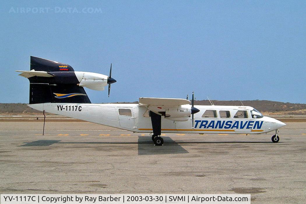 YV-1117C, 1975 Britten-Norman BN-2A Mk.III-2 Trislander C/N 1007, Britten-Norman BN-2A Mk.III-1 Trislander [1007] (Transaven) Caracas-Simon Bolivar Int'l~YV 30/03/2003