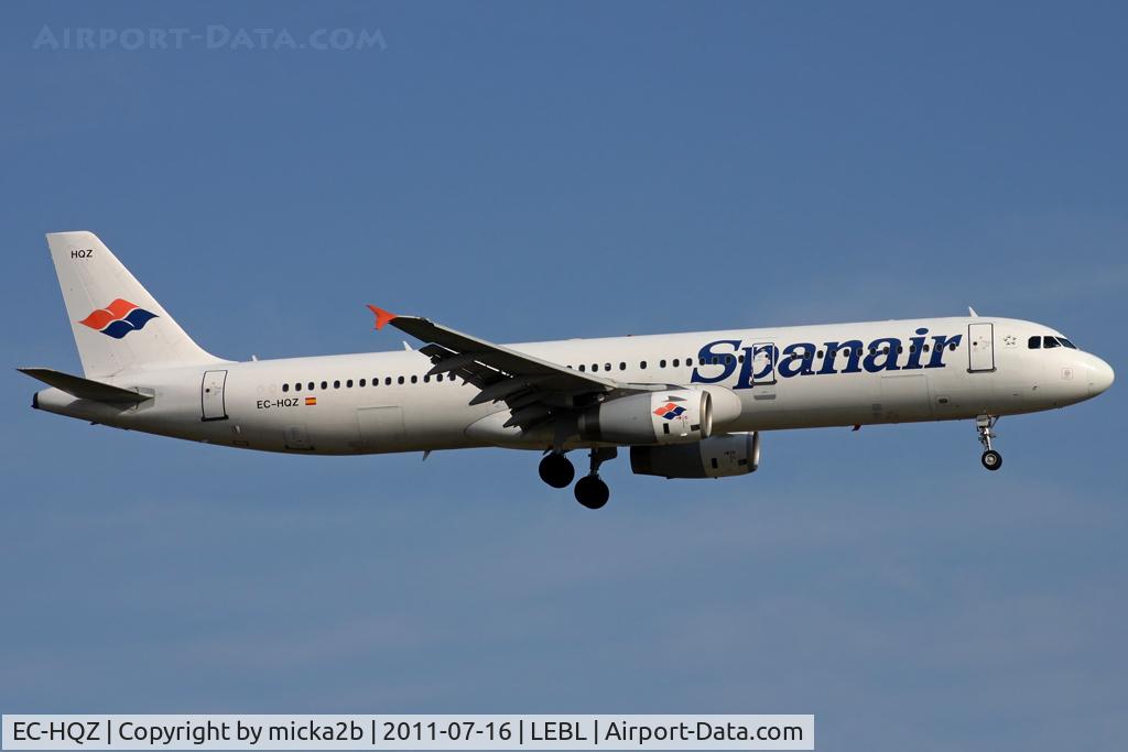 EC-HQZ, 2000 Airbus A321-231 C/N 1333, Landing