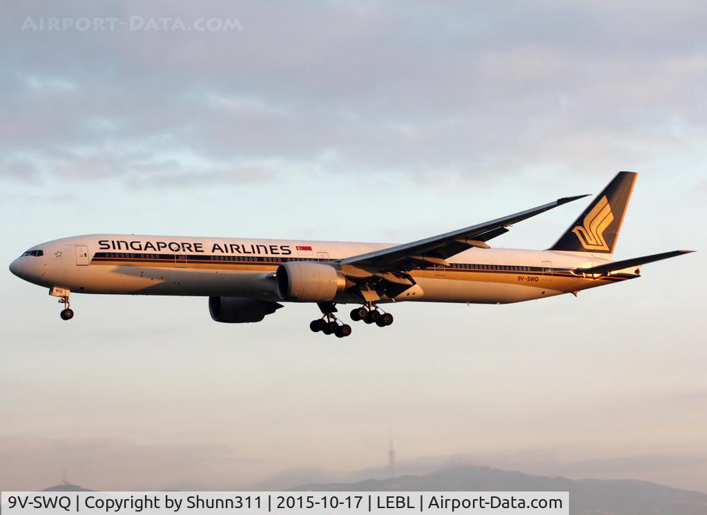 9V-SWQ, 2008 Boeing 777-312/ER C/N 34582, Landing rwy 25R