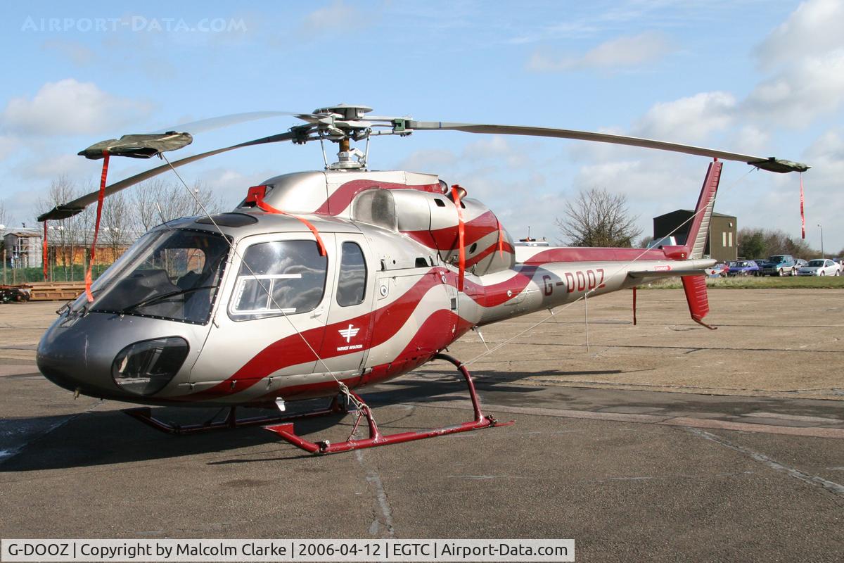 G-DOOZ, 1987 Aerospatiale AS-355F-2 Ecureuil 2 C/N 5367, Aerospatiale AS-355F-2 Ecureuil 2 at Cranfield Airport, April 2006.