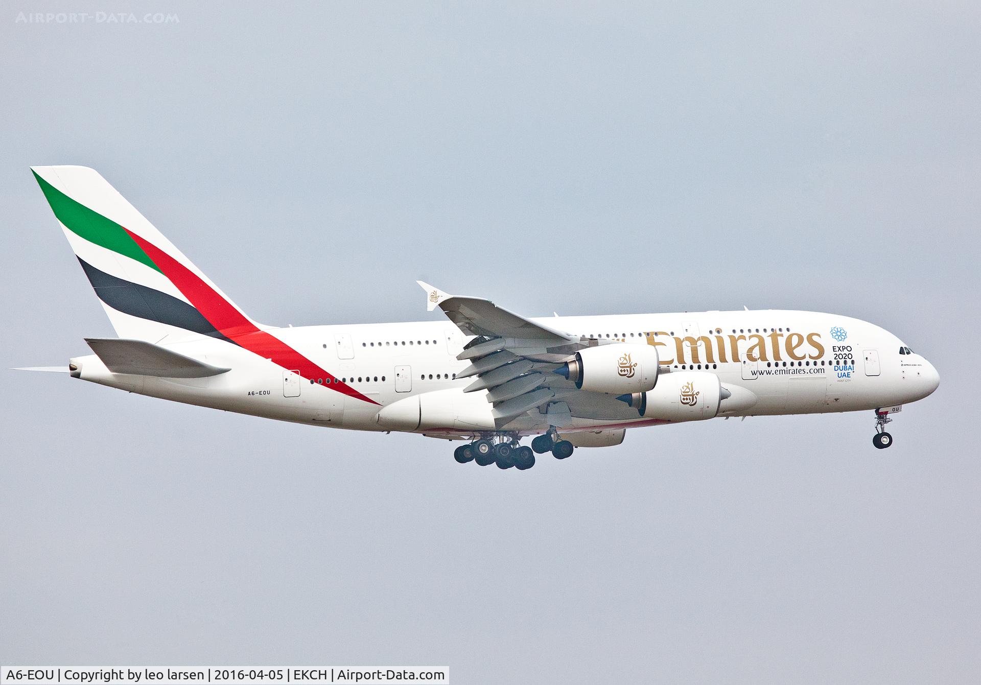 A6-EOU, 2015 Airbus A380-861 C/N 205, Copenhagen 5.4.16