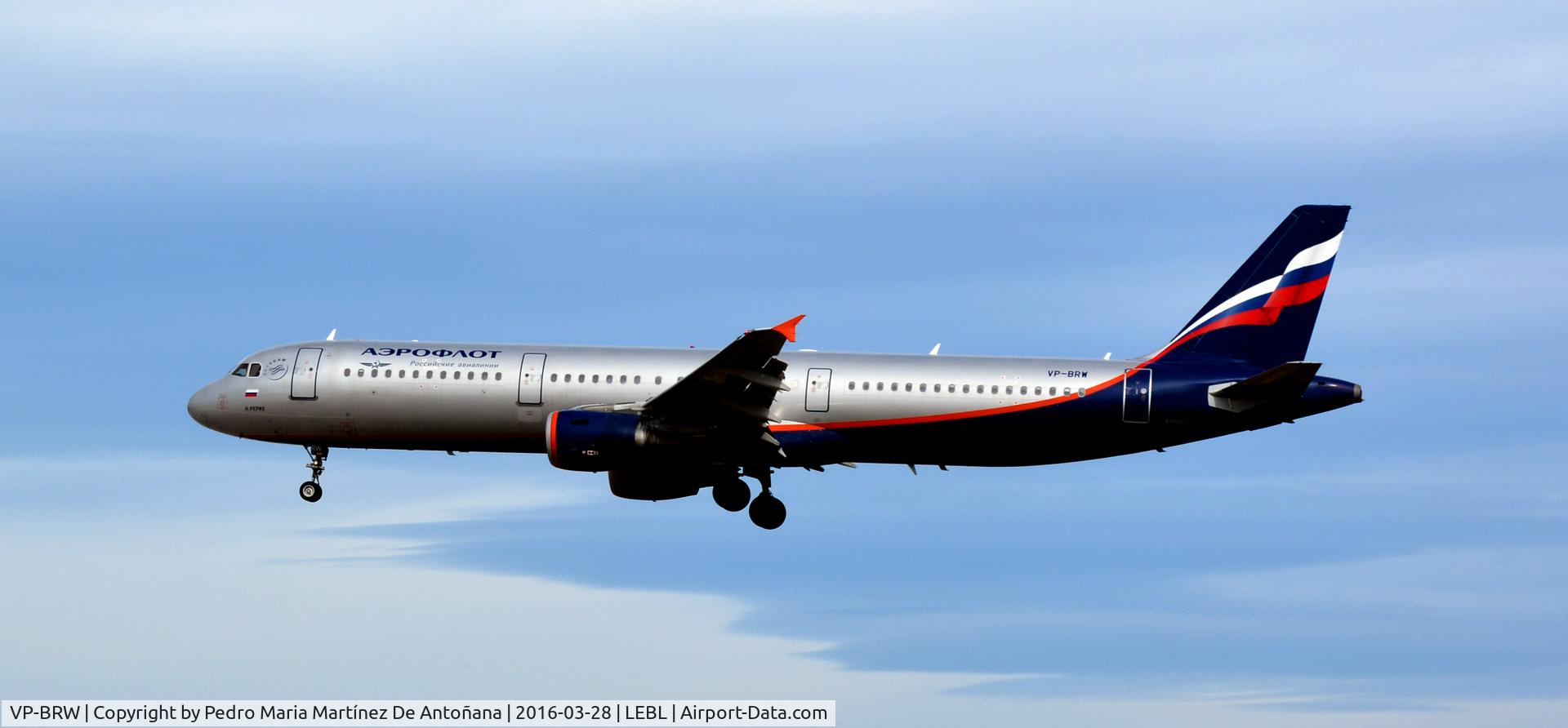 VP-BRW, 2007 Airbus A321-211 C/N 3191, El Prat -  Barcelona  -  España