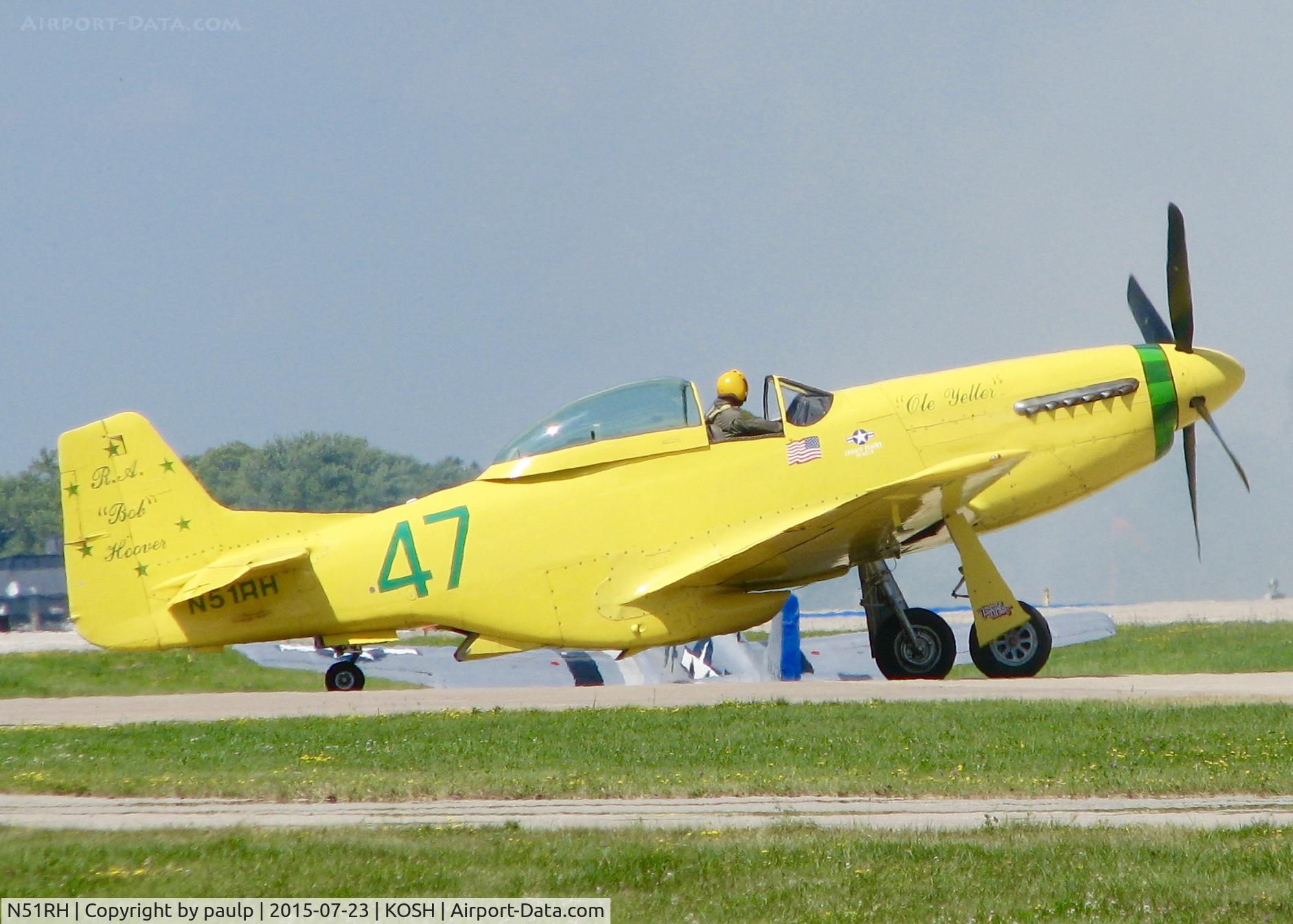 N51RH, North American P-51D Mustang C/N 44-74739, At AirVenture.