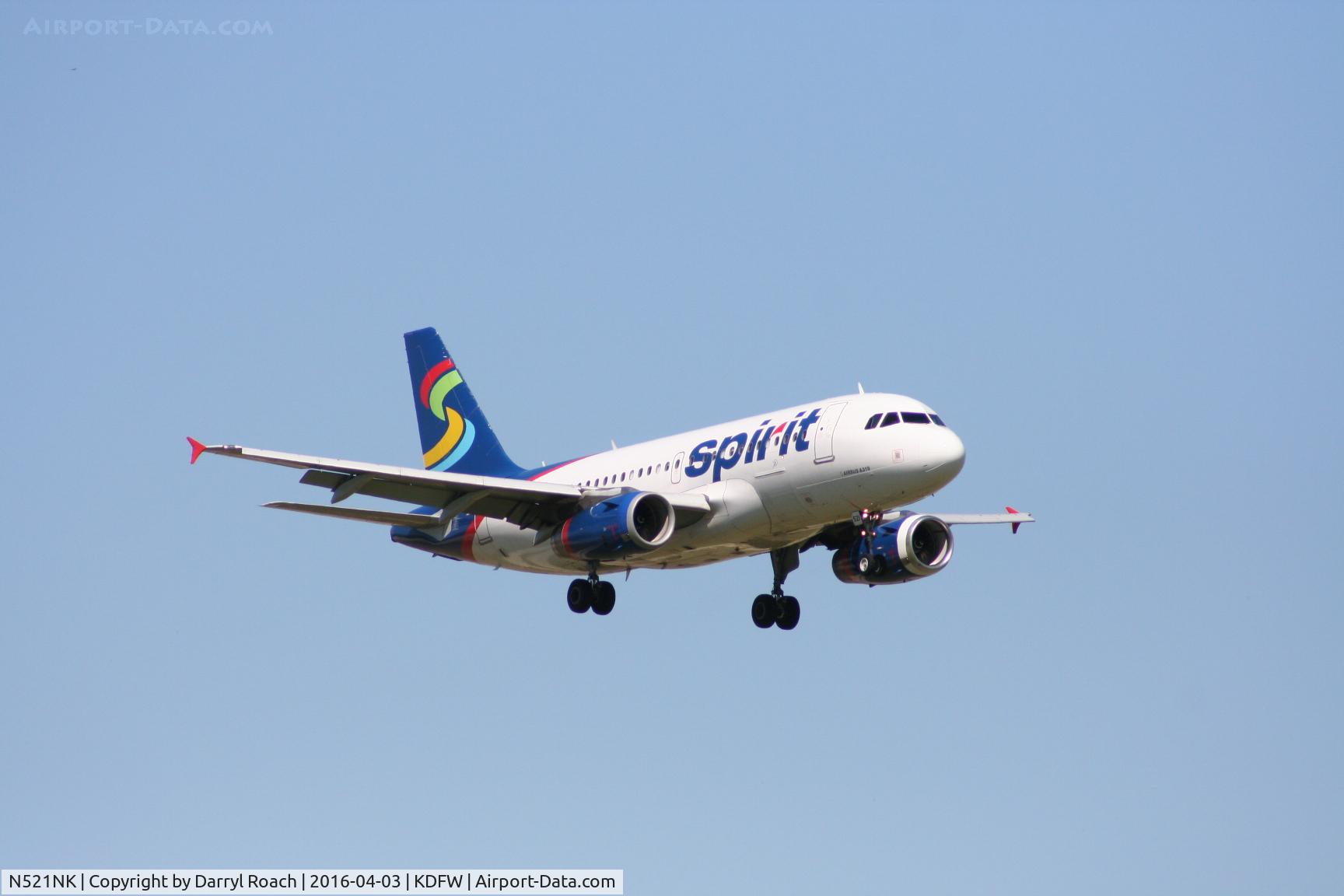 N521NK, 2006 Airbus A319-132 C/N 2797, NKS 319 short final 18R.