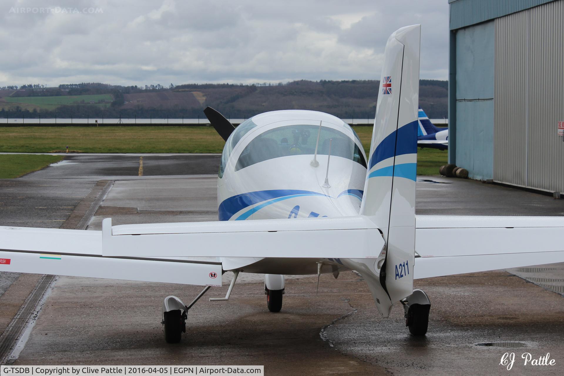 G-TSDB, 2015 Aquila AT01-100A C/N AT01-100A-330, Rear view on apron at Dundee Riverside EGPN