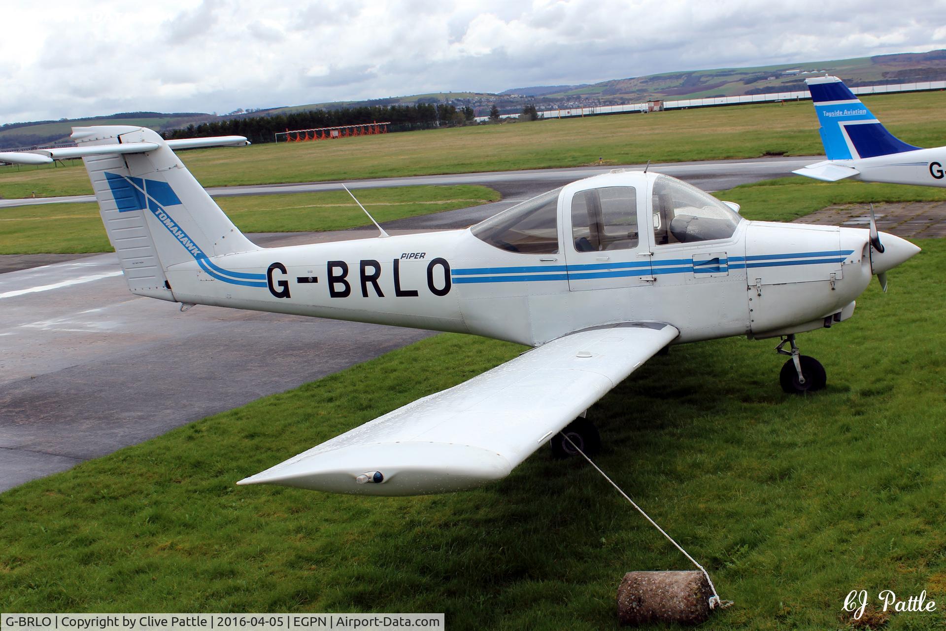 G-BRLO, 1978 Piper PA-38-112 Tomahawk Tomahawk C/N 38-78A0621, Pictured at Dundee Riverside EGPN, for servicing by Tayside Aviation Engineering.