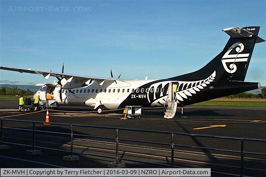 ZK-MVH, 2015 ATR 72-212A C/N 1304, At Rotorua