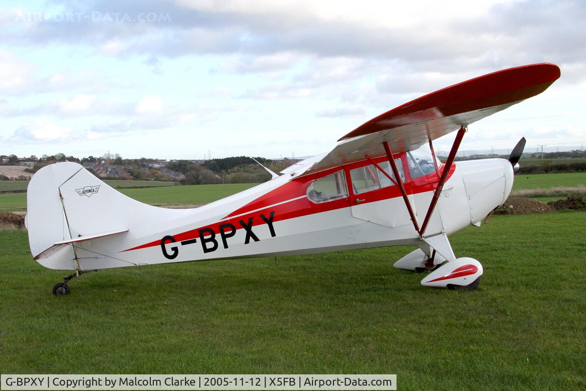 G-BPXY, 1947 Aeronca 11AC Chief C/N 11AC-S-50, Aeronca 11AC at Fishburn Airfield, November 2005.