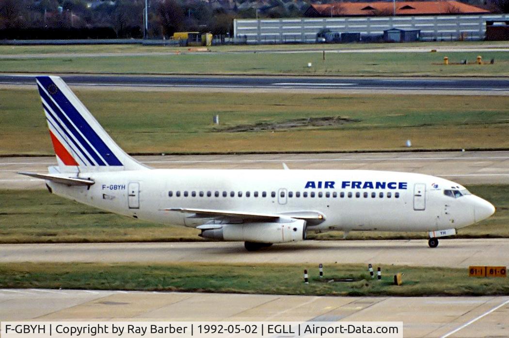 F-GBYH, 1983 Boeing 737-228 C/N 23007, Boeing  737-228 [23007] (Air France) Heathrow~G 02/05/1992