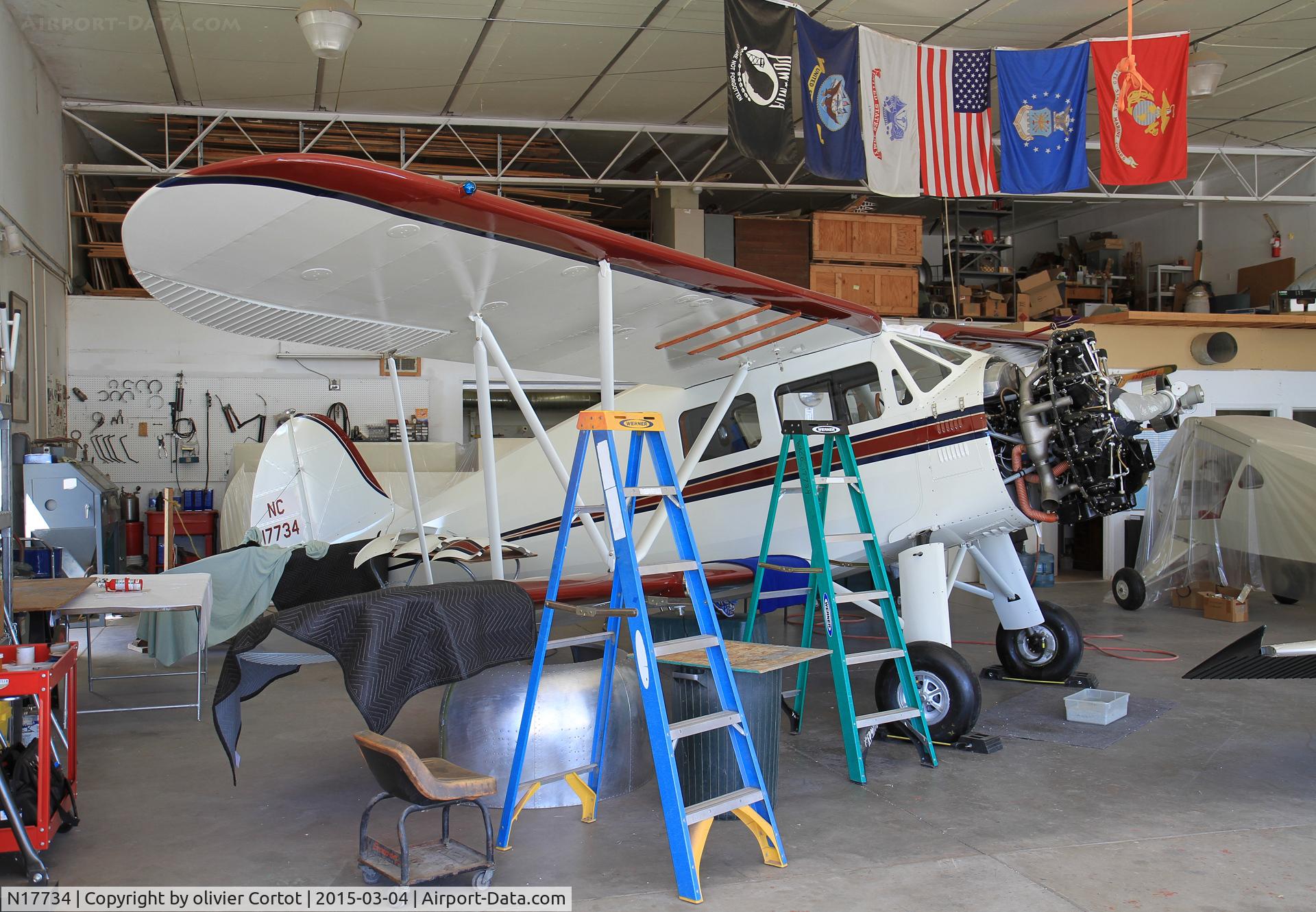 N17734, 1937 Waco YKS-7 C/N 4636, Arizona hidden bird, Ak chin airport