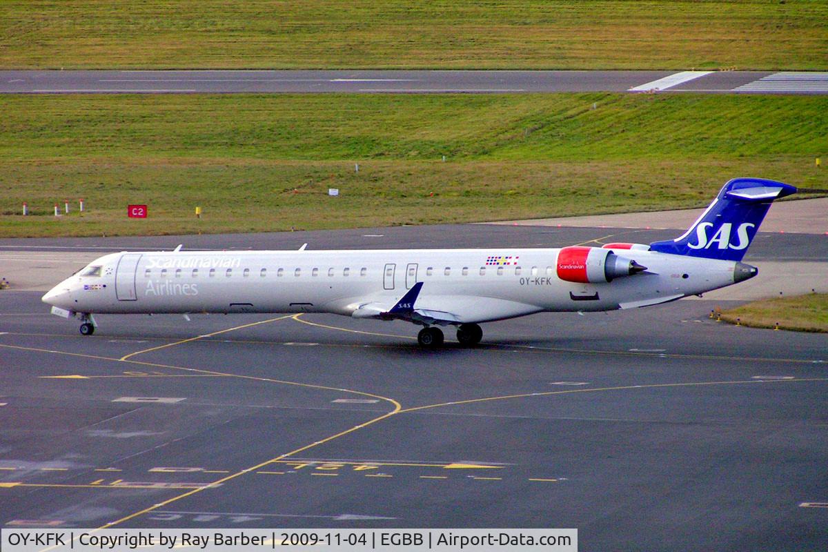 OY-KFK, 2009 Bombardier CRJ-900 (CL-600-2D24) C/N 15244, Canadair CRJ-900 [15244] (SAS Scandinavian Airlines) Birmingham Int'l~G 04/11/2009