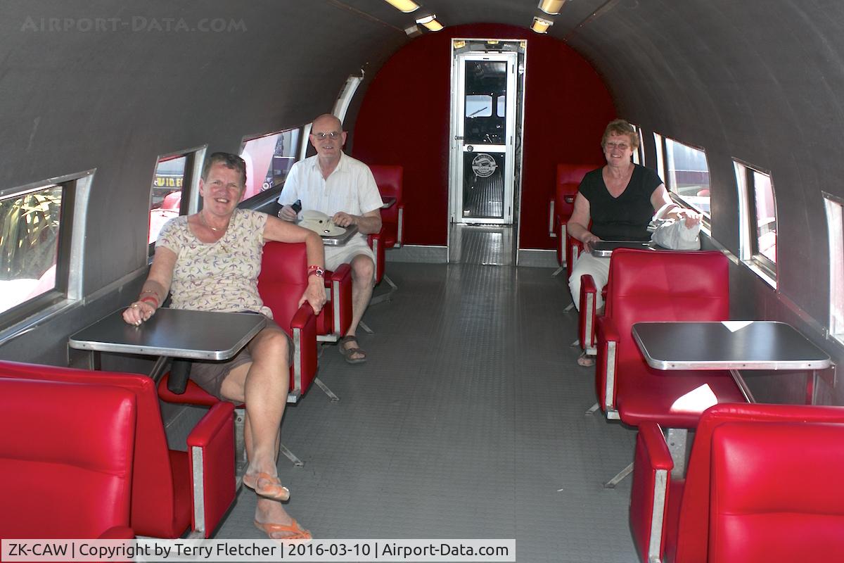 ZK-CAW, 1943 Douglas DC-3 C/N 18923, Smart interior fitment at McDonalds at Taupo , North Island , New Zealand