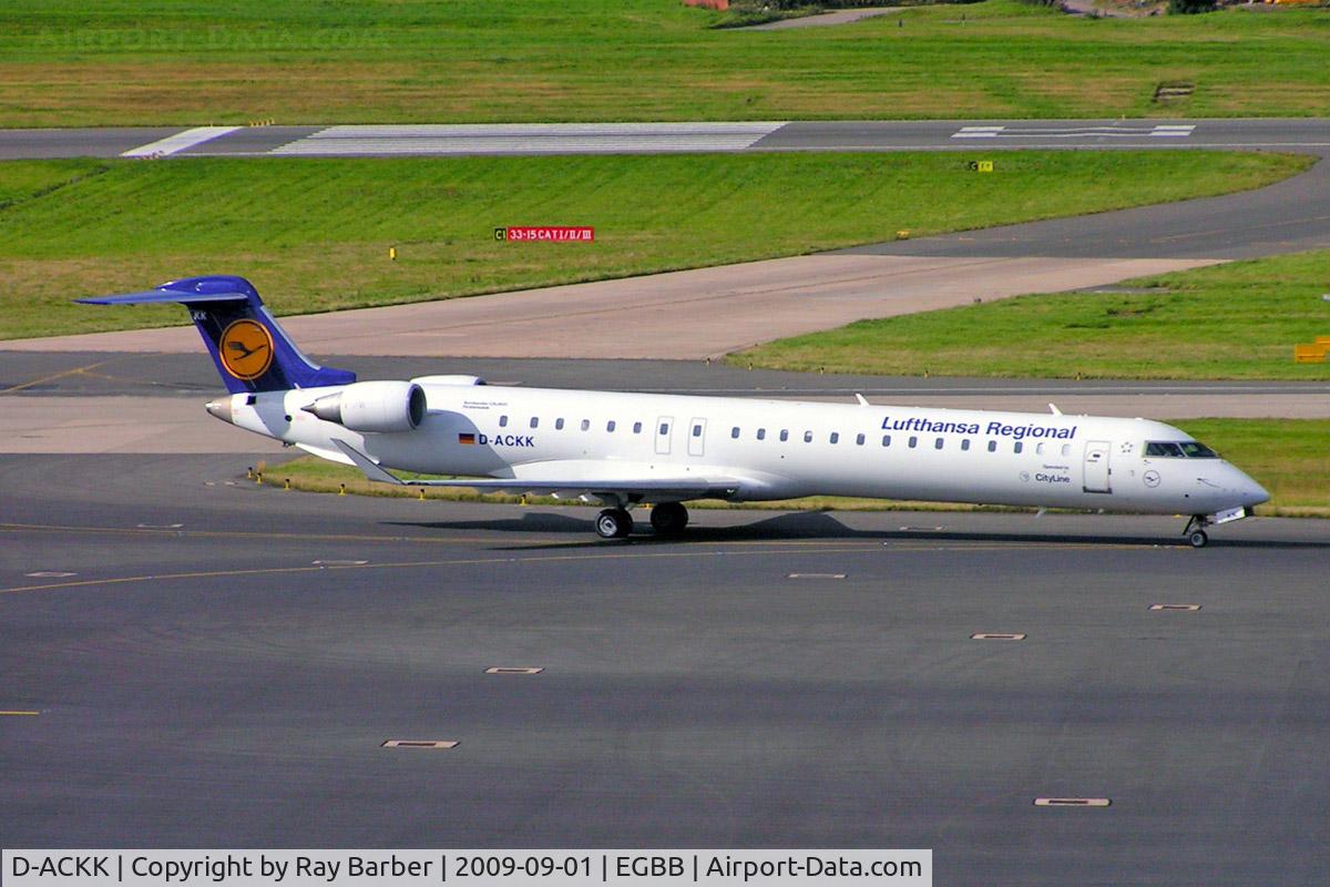 D-ACKK, 2006 Bombardier CRJ-900LR (CL-600-2D24) C/N 15094, Canadair CRJ-900 [15094] (Lufthansa Regional) Birmingham Int'l~G 01/09/2009