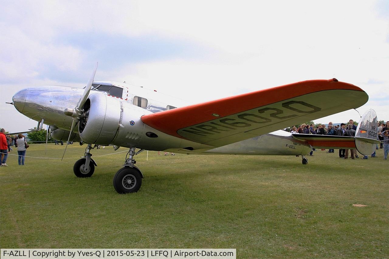 F-AZLL, 1941 Lockheed 12A Electra Junior C/N 1287, Lockheed 12A Electra Junior, Static display, La Ferté-Alais airfield (LFFQ) Airshow 2015