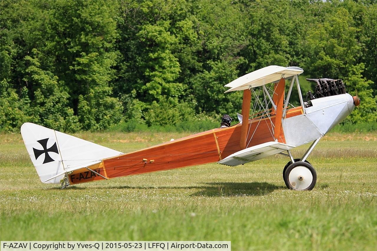 F-AZAV, LFG Roland C.II C/N 005, LFG C2, Taxiing to parking area, La Ferté-Alais airfield (LFFQ) Airshow 2015
