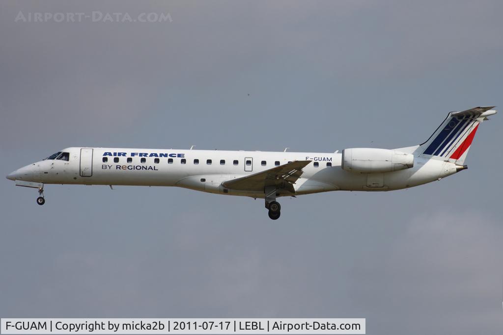 F-GUAM, 2000 Embraer ERJ-145LR (EMB-145LR) C/N 145266, Landing