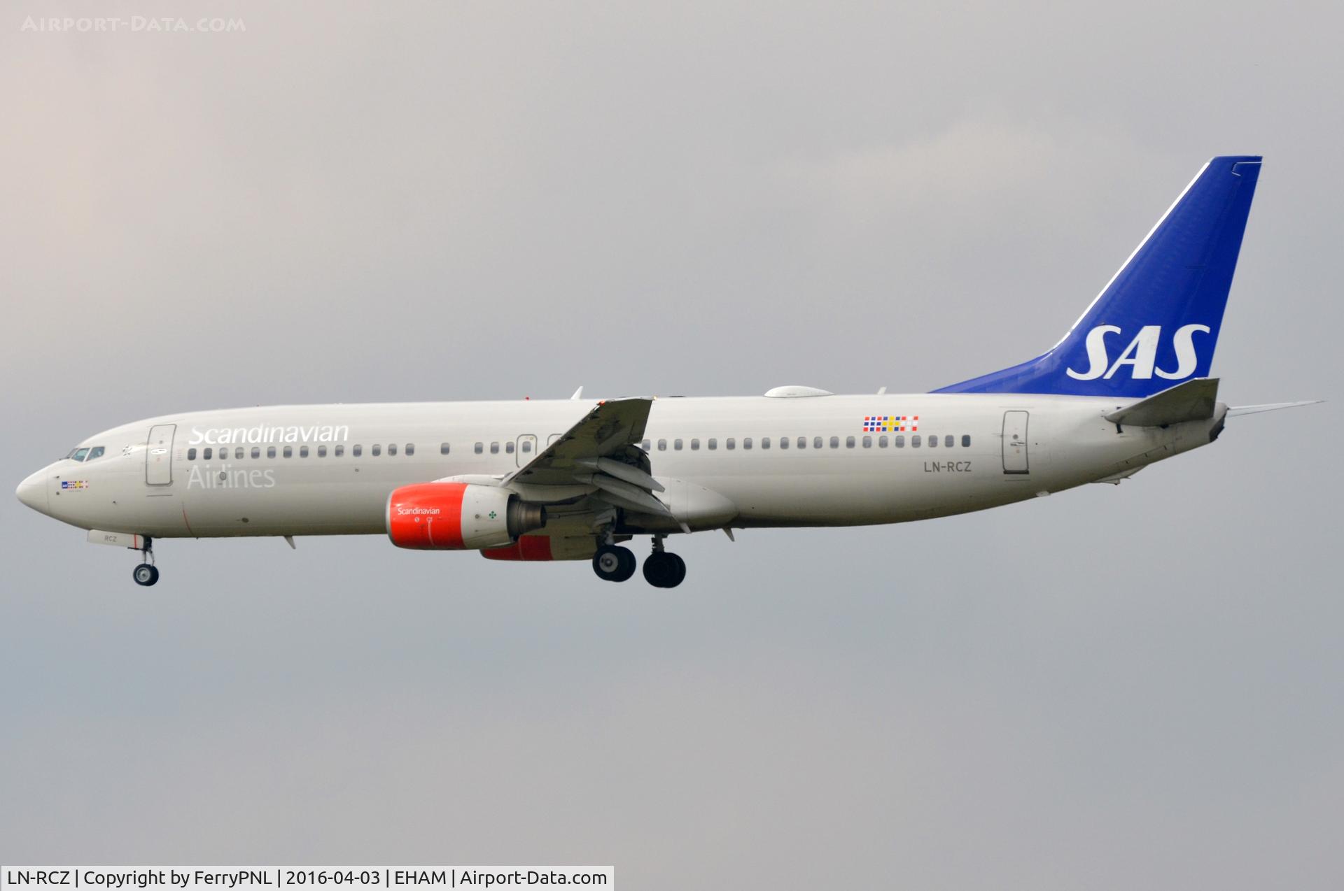 LN-RCZ, 2001 Boeing 737-883 C/N 30197, SAS B738 arriving in NL.