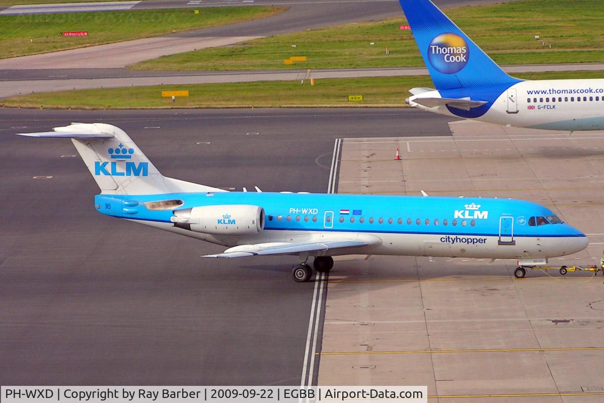 PH-WXD, 1995 Fokker 70 (F-28-0070) C/N 11563, Fokker F-70 [11563] (KLM cityhopper) Birmingham Int'l~G 22/09/2009
