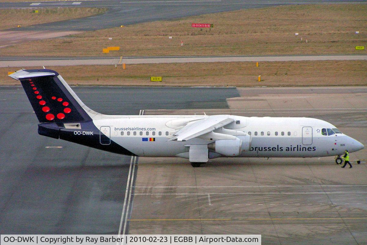 OO-DWK, 1999 British Aerospace Avro 146-RJ100 C/N E3360, BAe 146-RJ100 [E3360] (Brussels Airlines) Birmingham Int'l~G 23/02/2010