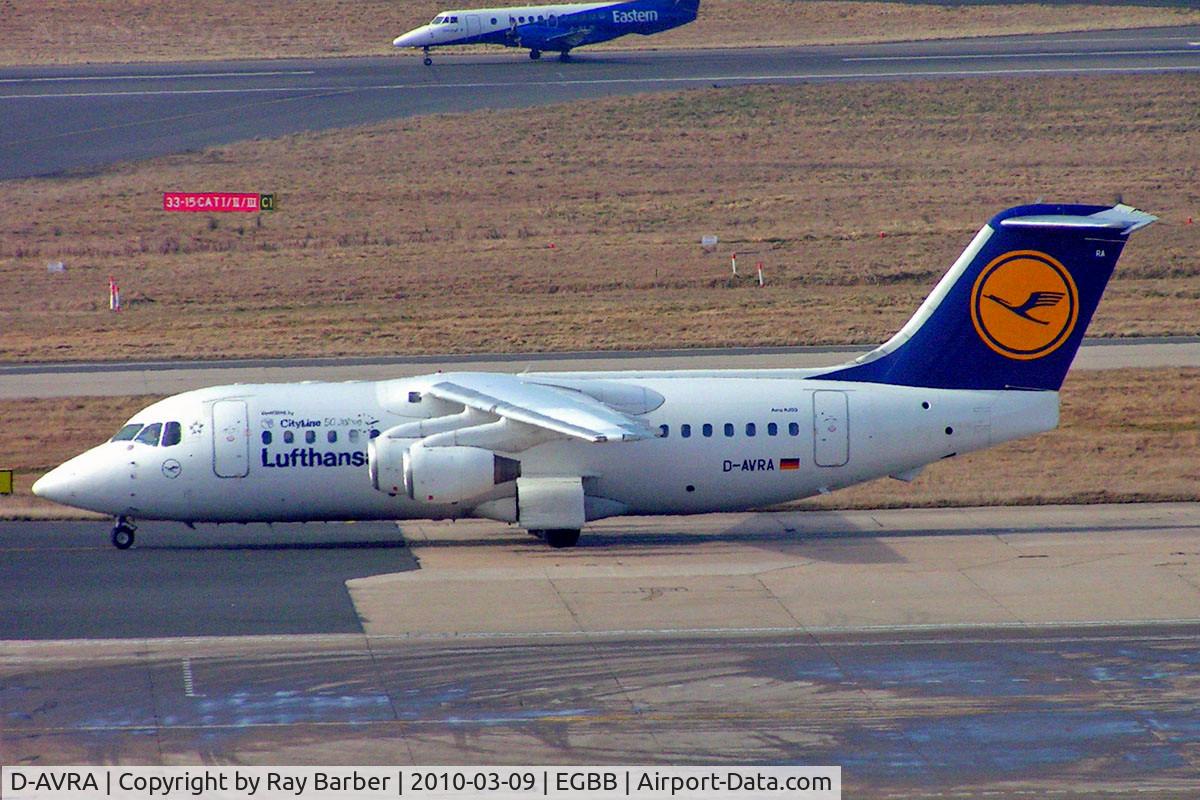 D-AVRA, 1994 British Aerospace Avro 146-RJ85 C/N E.2256, BAe 146-RJ85 [E2256] (Lufthansa Regional/Cityline) Birmingham Int'l~G 09/03/2010