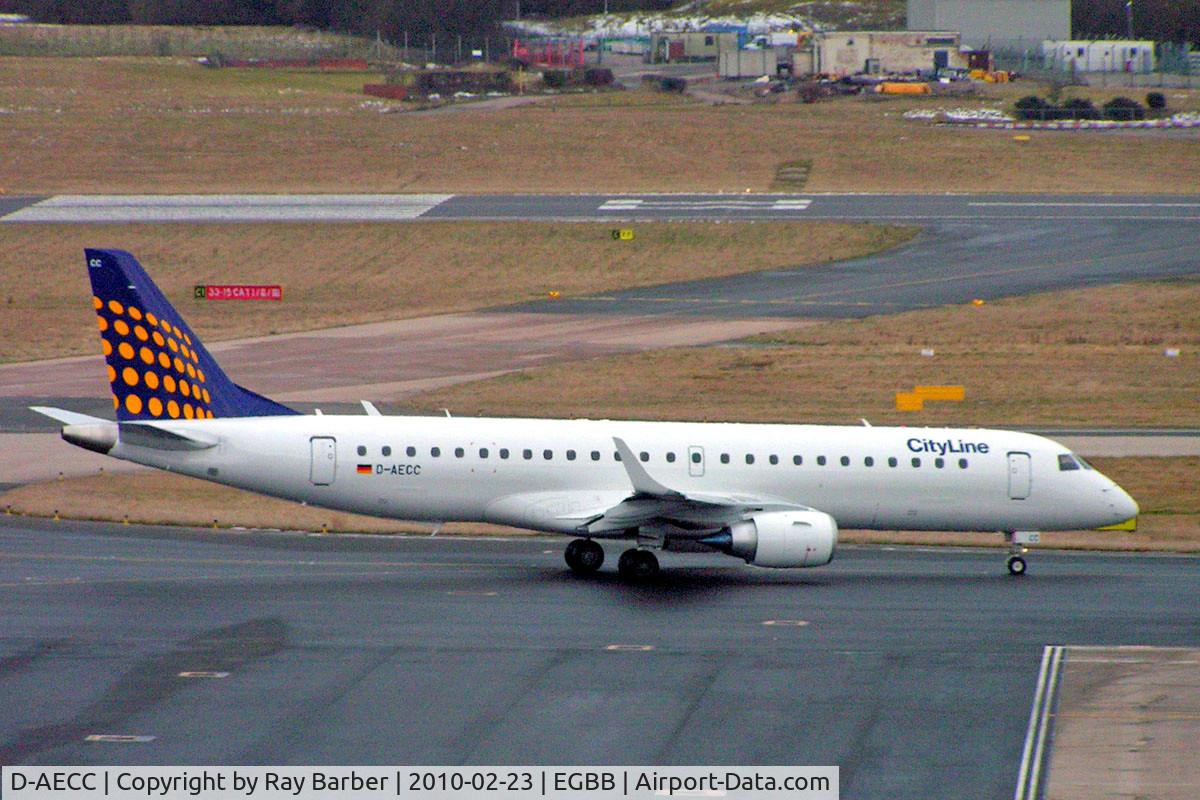 D-AECC, 2009 Embraer 190LR (ERJ-190-100LR) C/N 19000333, Embraer Emb-190-100LR [19000333] (Lufthansa Regional/Cityline) Birmingham Int'l~G 23/02/2010