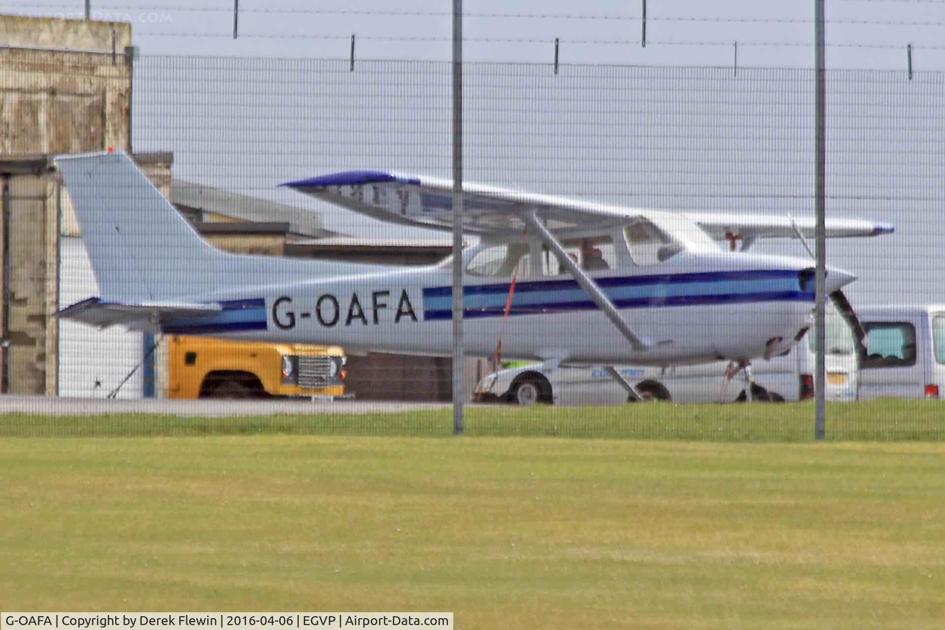 G-OAFA, 1974 Reims F172M Skyhawk Skyhawk C/N 1093, Skyhawk, Middle Wallop based, previously SE-FZR, G-BFZV, seen under the Tower.