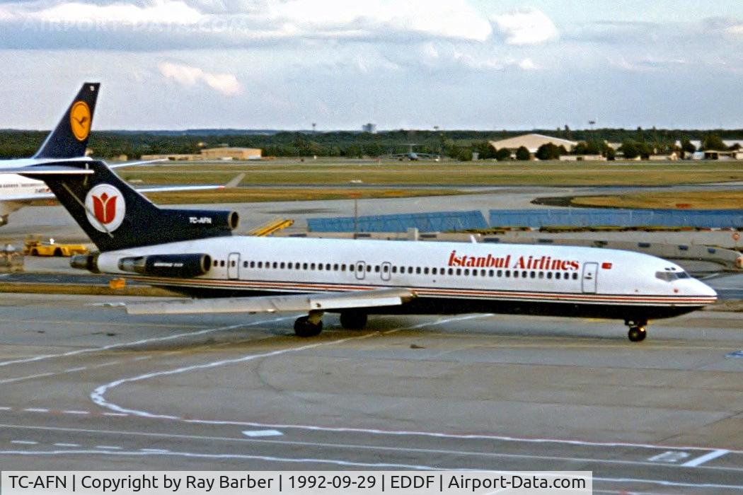 TC-AFN, 1978 Boeing 727-230 C/N 21619, Boeing 727-230 [21619] (Istanbul Airlines) Frankfurt~D 29/09/1992