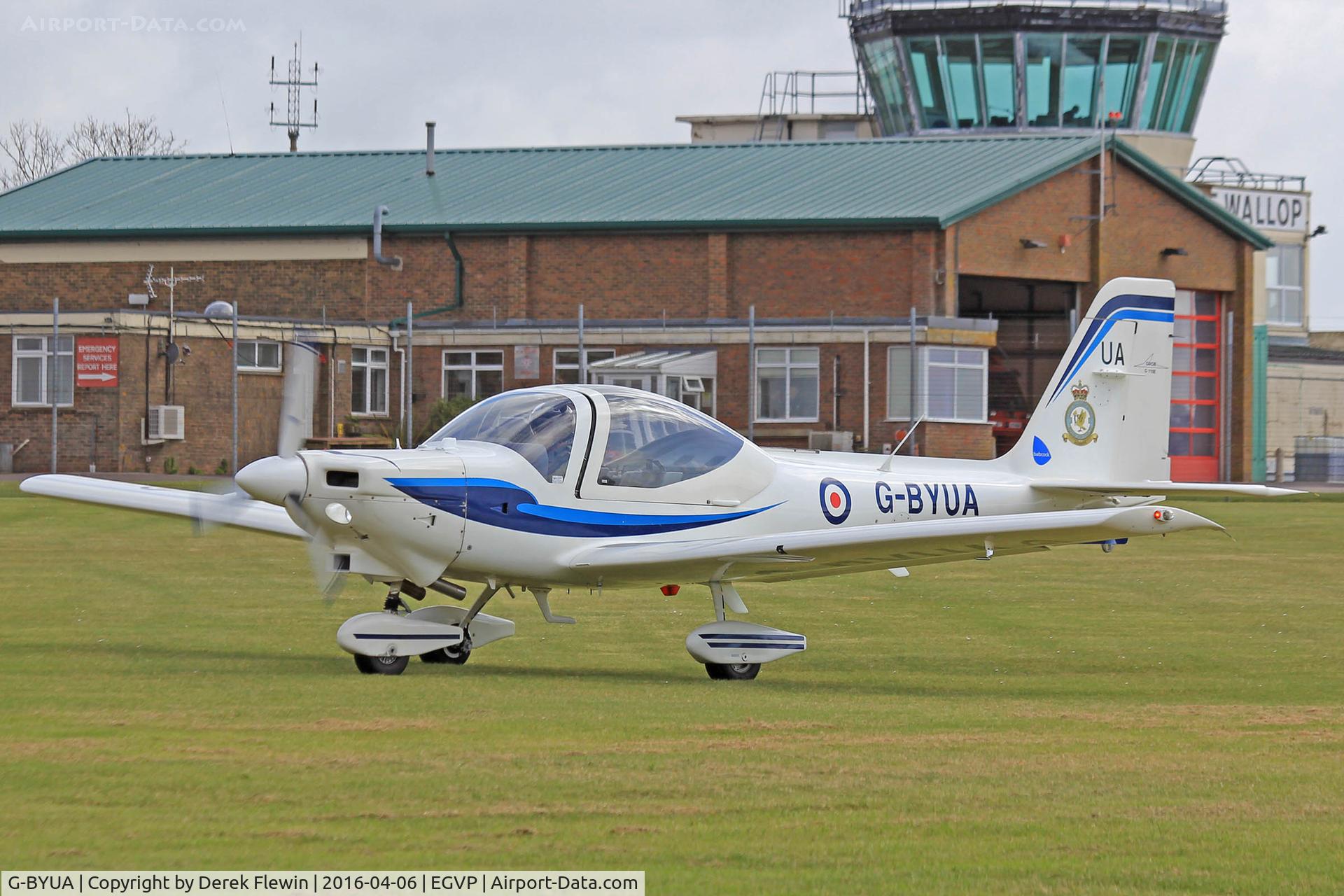 G-BYUA, 1999 Grob G-115E Tutor T1 C/N 82086/E, Tutor, coded UA, Royal Air Force College Cranwell based, previously D-EUKB, currently attached to 16 (R) Squadron, seen taxxing in.