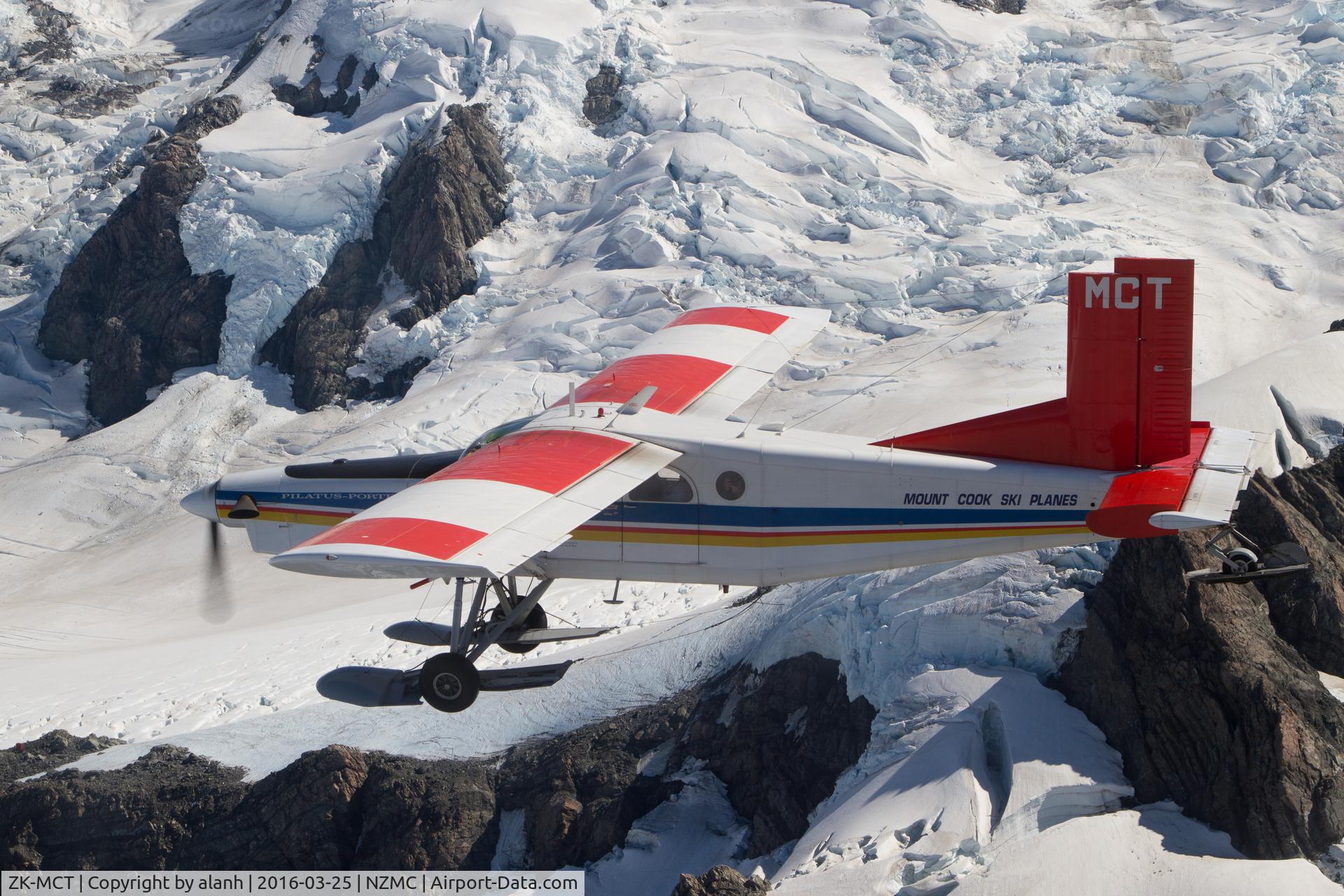 ZK-MCT, Pilatus PC-6/B2-H4 Turbo Porter C/N 841, Airborne near Mount Cook