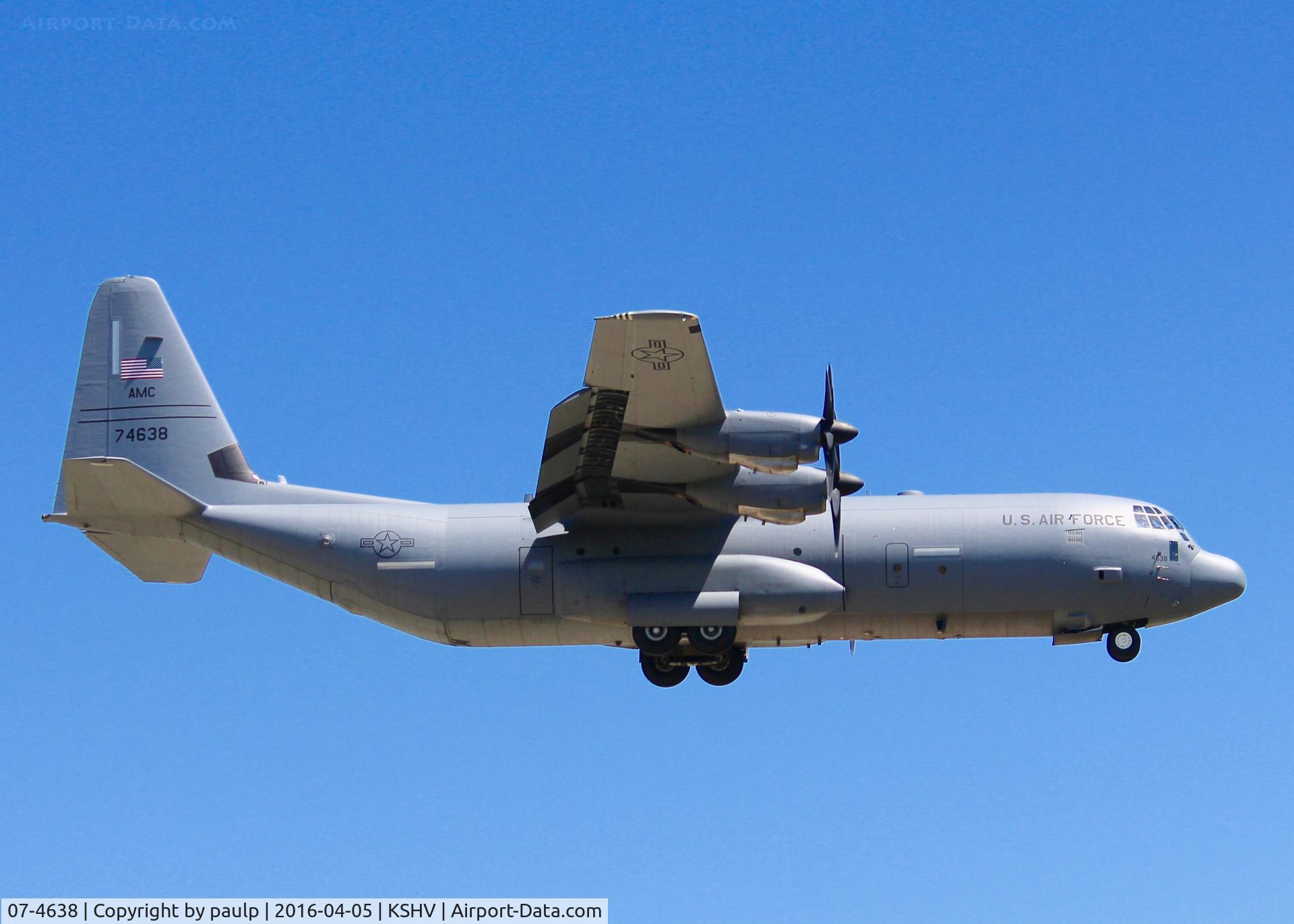07-4638, 2007 Lockheed Martin C-130J-30 Super Hercules C/N 382-5598, At Shreveport Regional.
