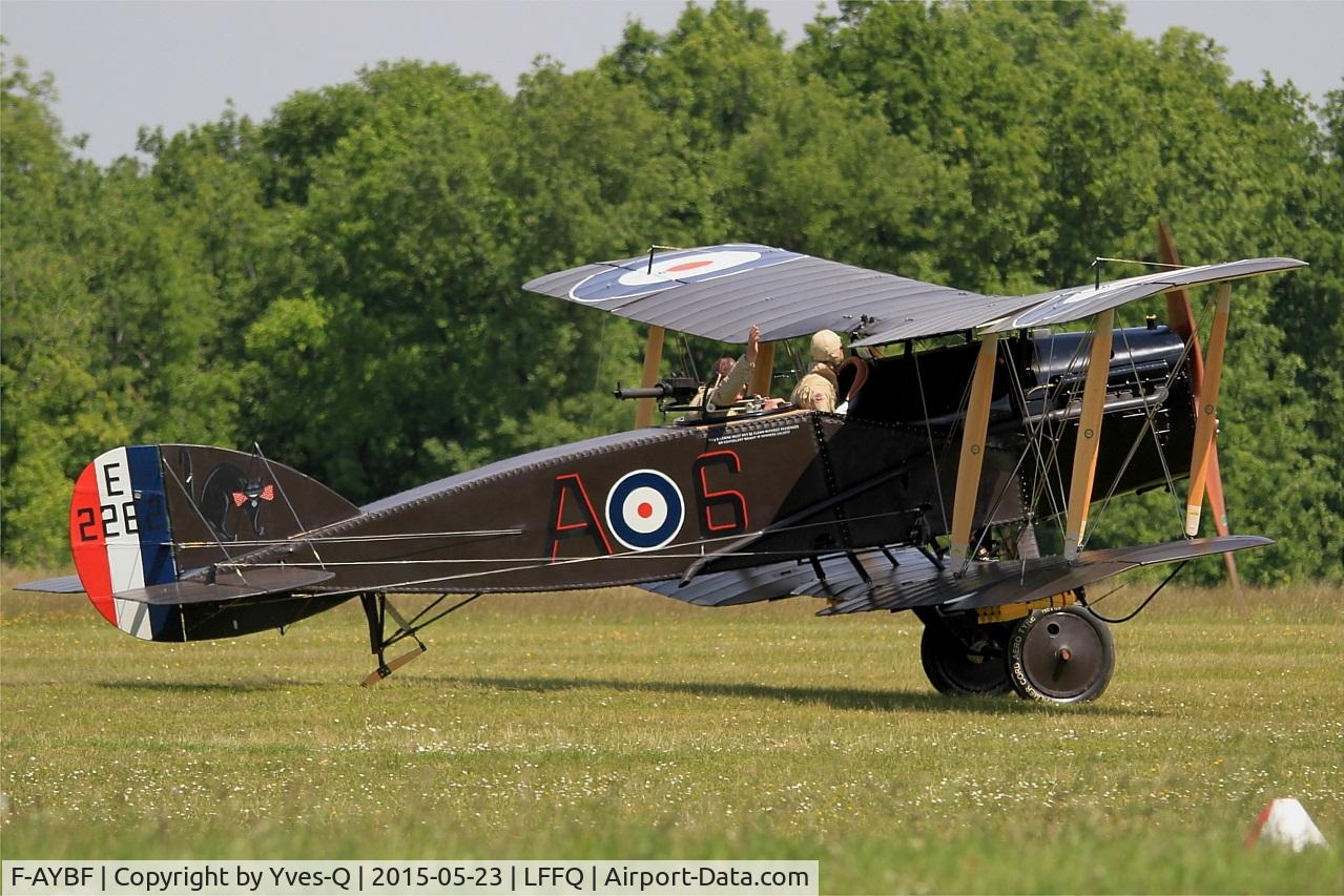 F-AYBF, Bristol F.2B Fighter C/N C794, Bristol F.2B Fighter, Taxiing to parking area, La Ferté-Alais airfield (LFFQ) Airshow 2015