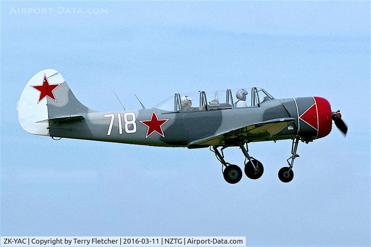 ZK-YAC, Yakovlev Yak-52 C/N 822108, At Tauranga