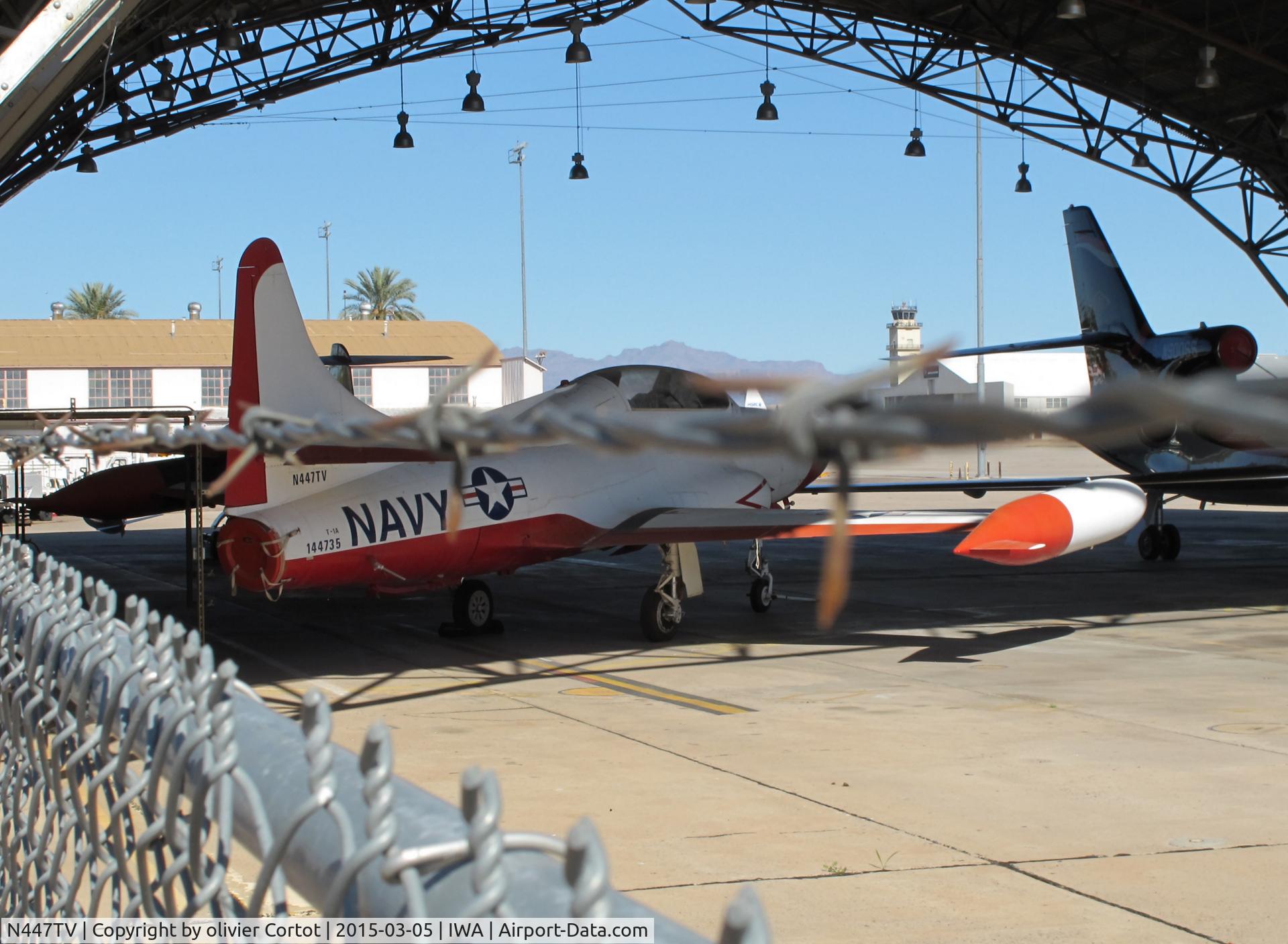 N447TV, 1957 Lockheed T2V-1A C/N 144735, Bad picture, but I couldn't do any better...