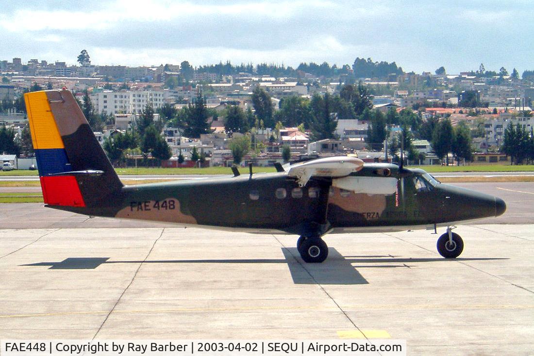 FAE448, 1986 De Havilland Canada DHC-6-300 Twin Otter C/N 833, De Havilland Canada DHC-6-300 Twin Otter [833] (Ecuadorian Air Force) Quito-Mariscal Sucre Int'l~HC 02/04/2003