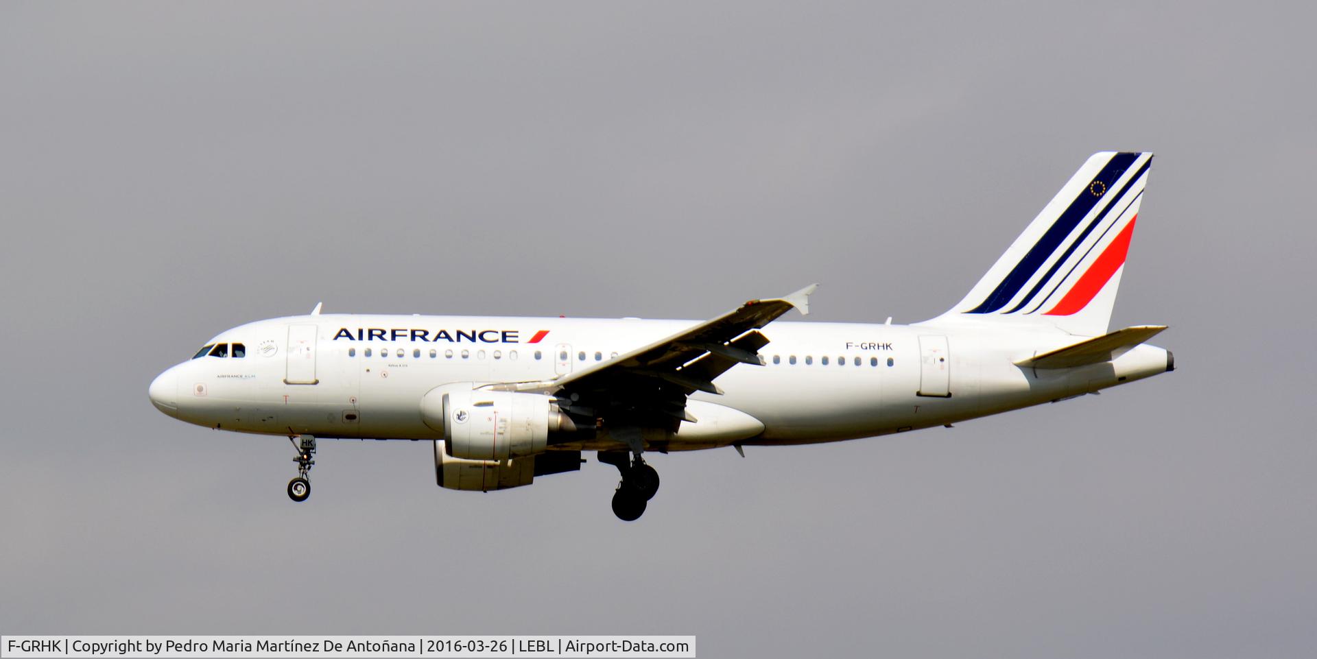 F-GRHK, 2000 Airbus A319-111 C/N 1190, El Prat -  Barcelona  -  España