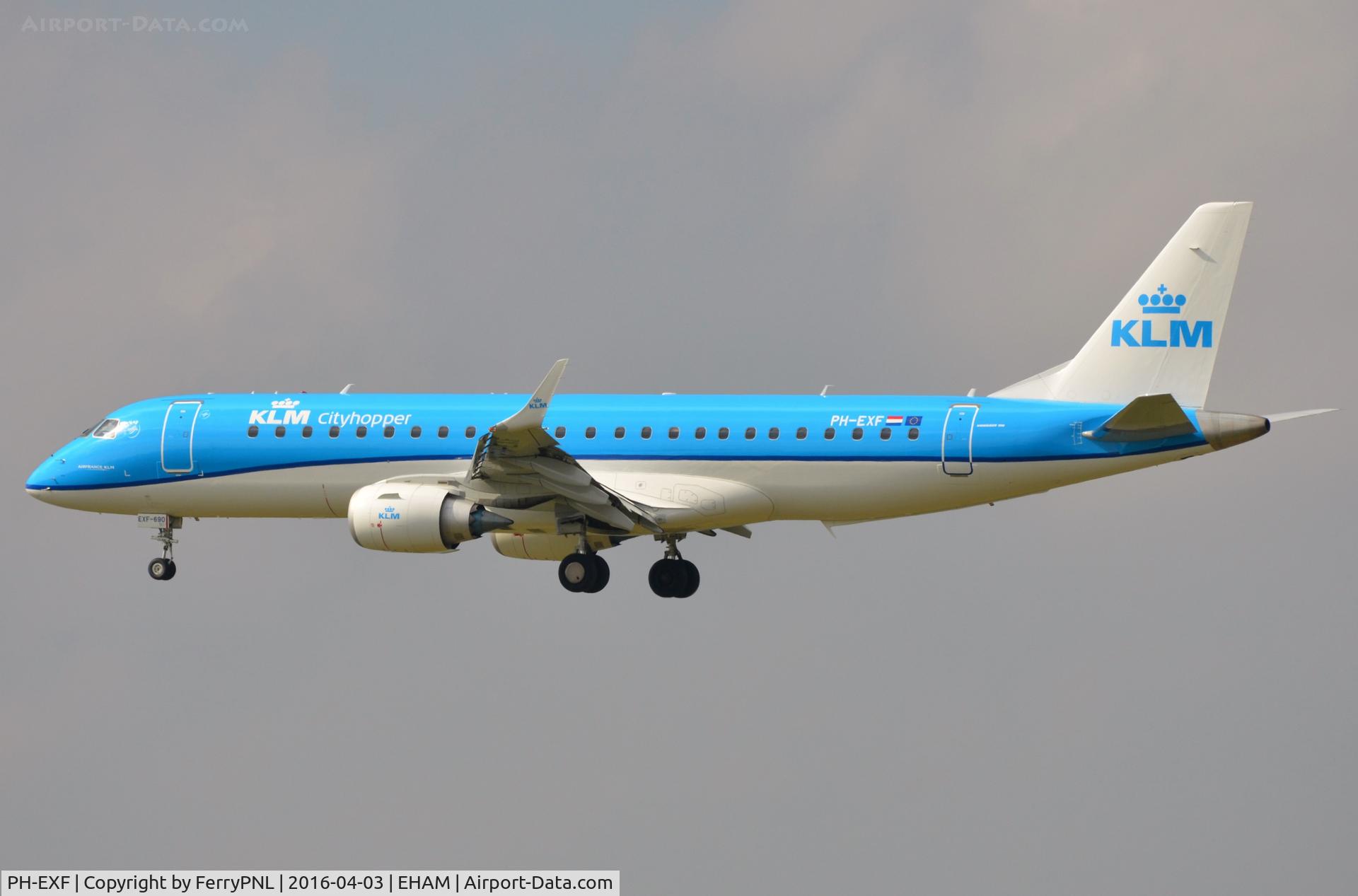 PH-EXF, 2015 Embraer 190STD (ERJ-190-100) C/N 19000690, KLM Cityhopper EMB190, just 4 months in service