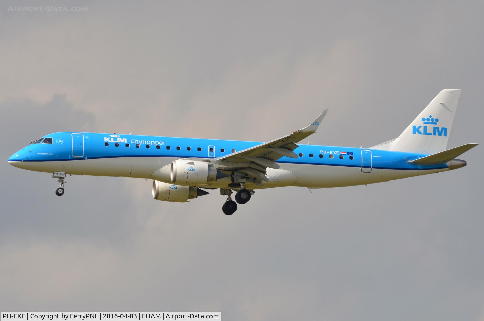 PH-EXE, 2015 Embraer 190STD (ERJ-190-100) C/N 19000687, Arrival of KLC ERJ190