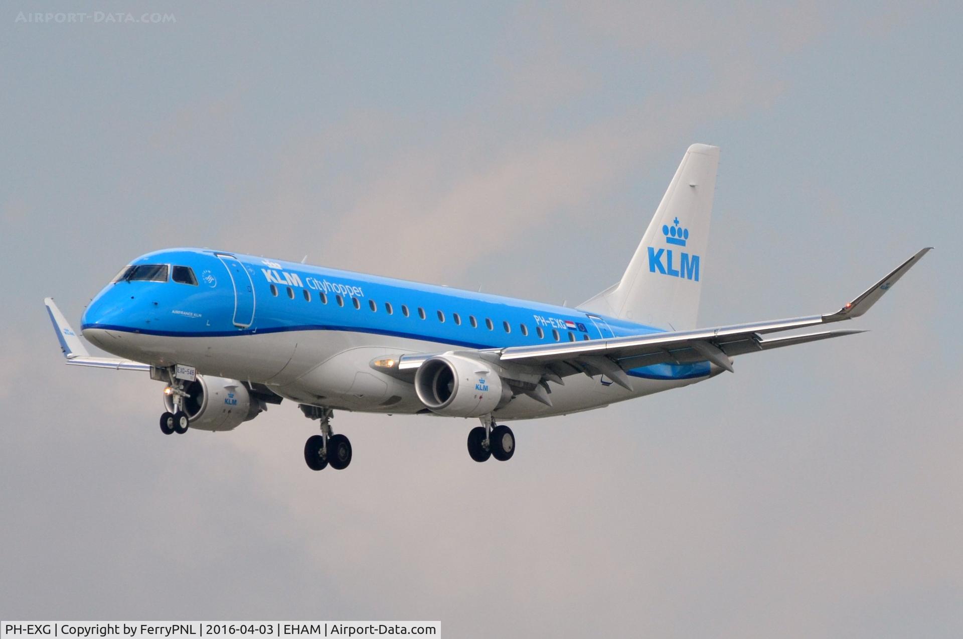 PH-EXG, 2016 Embraer 175STD (ERJ-170-200) C/N 17000546, KLM Cityhopper ERJ175 with new style winglets