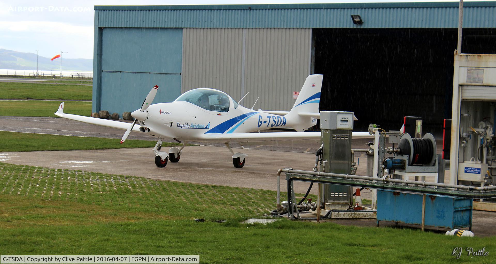 G-TSDA, 2015 Aquila AT01-100A C/N AT01-100A-329, Second of the new arrivals at Dundee Riverside EGPN for Tayside Aviation.