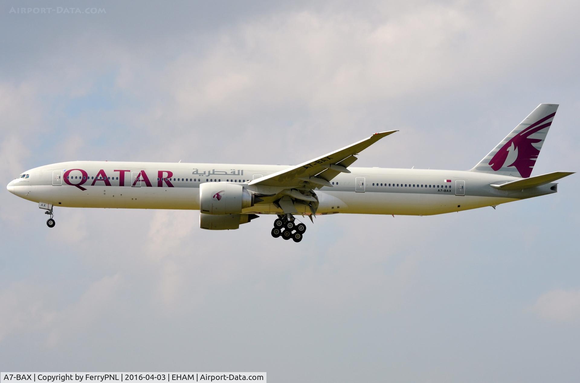 A7-BAX, 2012 Boeing 777-3DZ/ER C/N 41780, Qatar B773 arriving in AMS