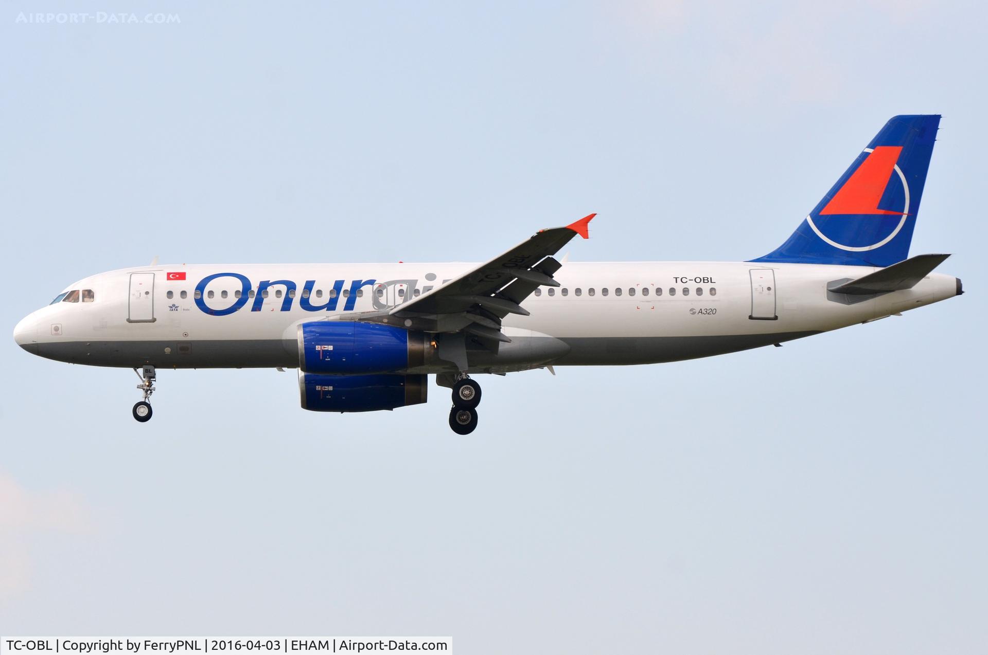 TC-OBL, 1997 Airbus A320-232 C/N 640, Onur Air A320 arriving in AMS
