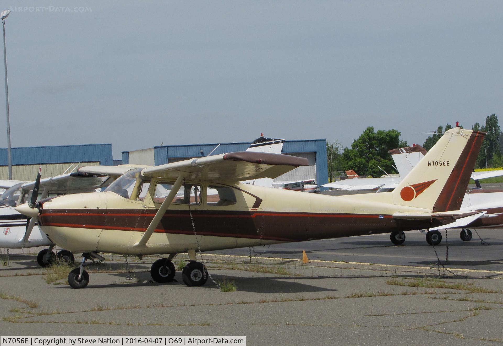 N7056E, 1960 Cessna 175A Skylark C/N 56556, 1960 Cessna 175A at new Petaluma, CA home after years in Montana (FAA certificate transferring ownership was issued yesterday - April 6, 2016!)