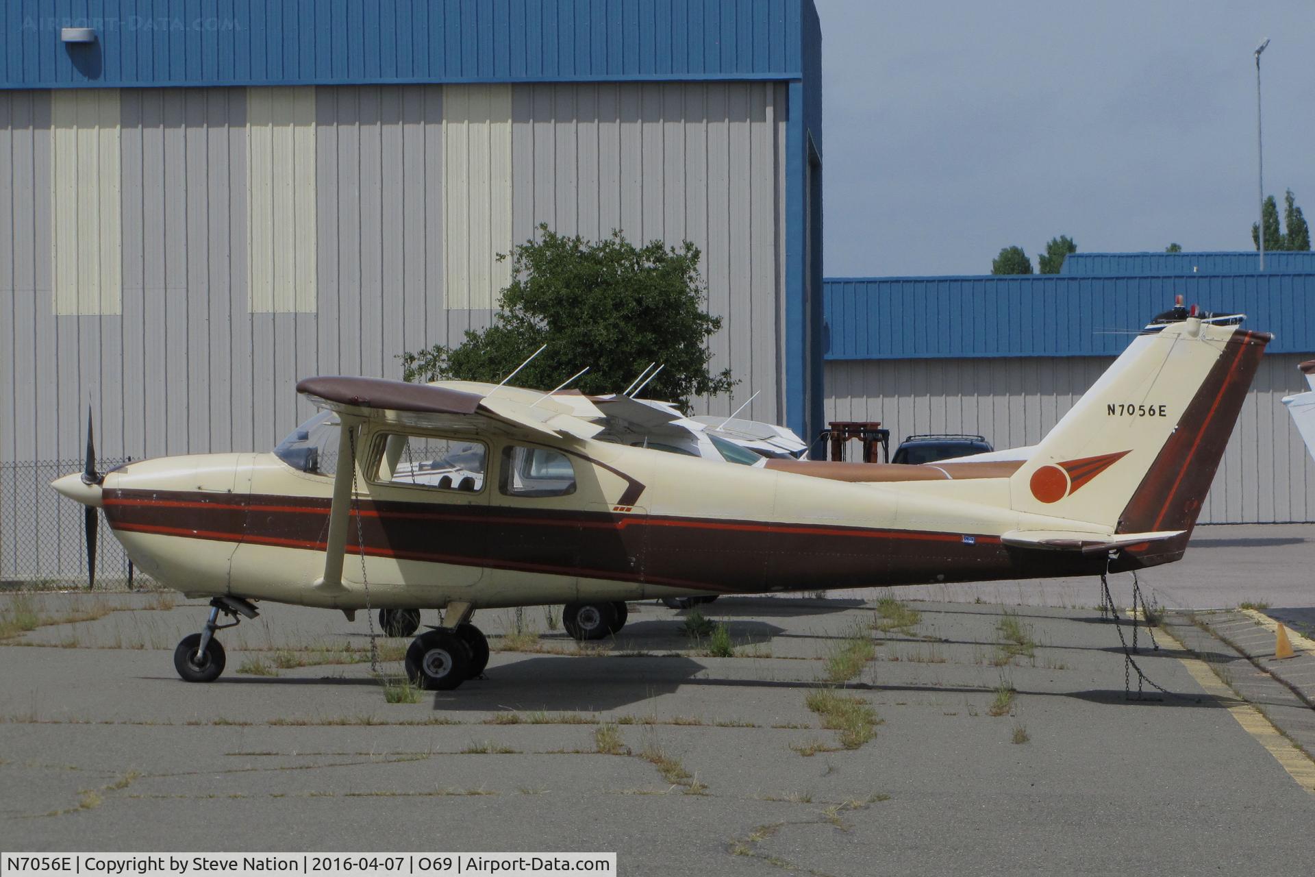 N7056E, 1960 Cessna 175A Skylark C/N 56556, 1960 Cessna 175A at new Petaluma, CA home after years in Montana (FAA certificate transferring ownership was issued yesterday - April 6, 2016!)