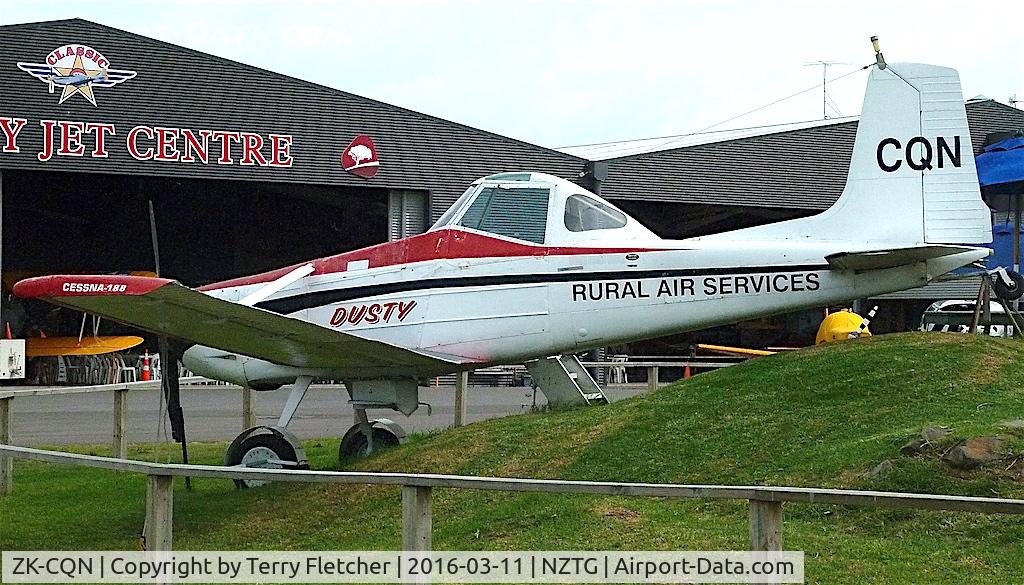 ZK-CQN, 1966 Cessna A188A Agwagon C/N 188-0109, At Tauranga Airport , North Island , New Zealand