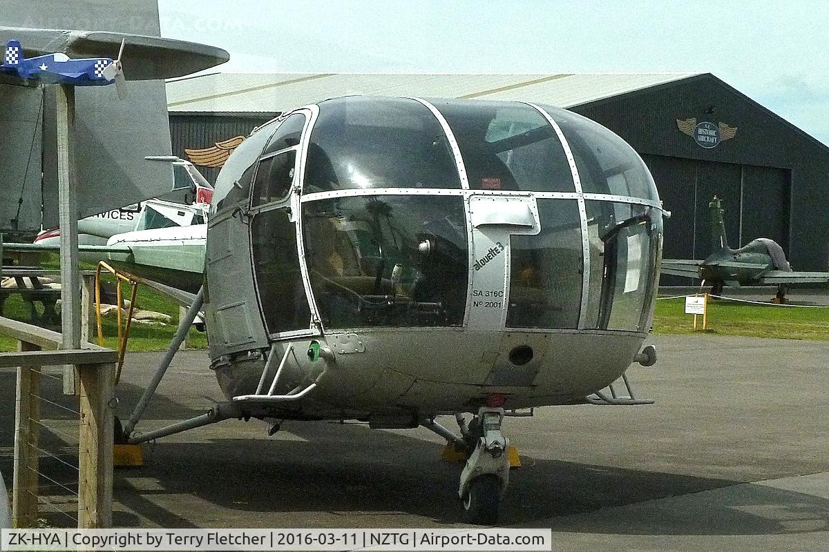ZK-HYA, Aerospatiale SA-316C Alouette III C/N 2001, At Tauranga Airport , North Island , New Zealand