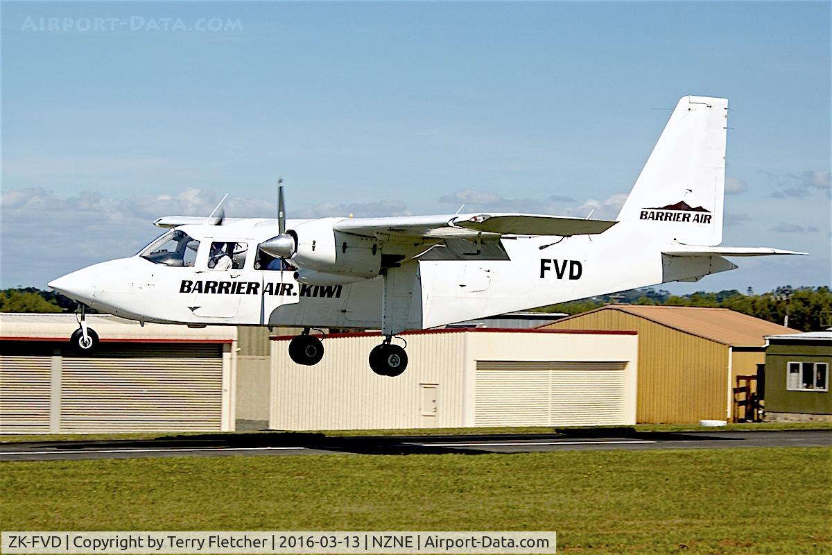 ZK-FVD, 1973 Britten-Norman BN-2A-26 Islander C/N 316, At North Shore Aerodrome, North Island , New Zealand